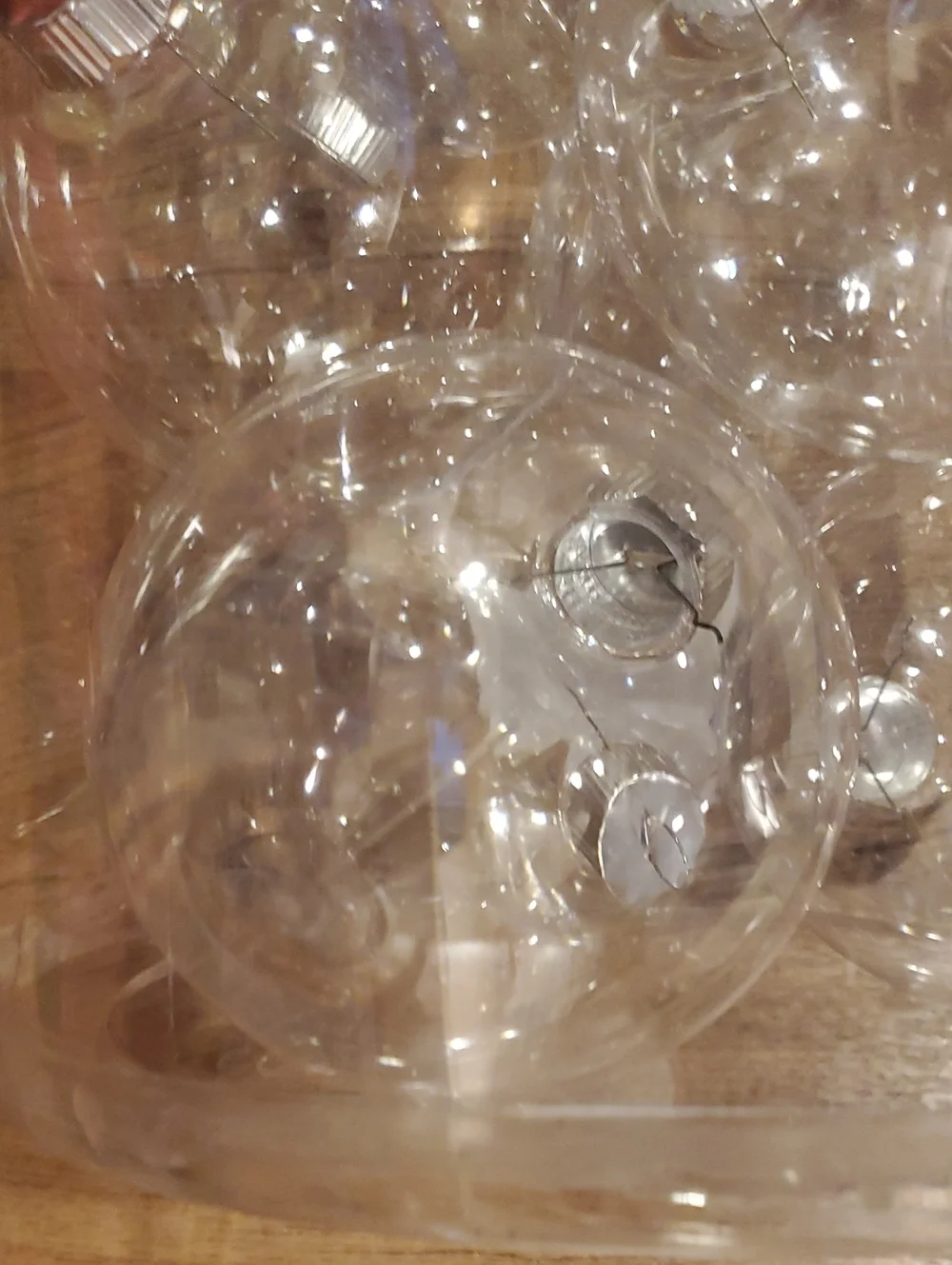 Source Unknown Clear Round Plastic Ornaments - Transparent